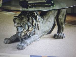 lot 148 image: Crouching Lion Table Carton A- just...