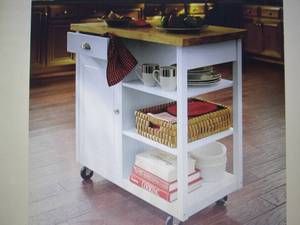 lot 170 image: Kitchen Cart open box Retail $259.9...