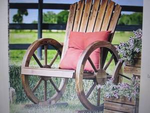lot 174 image: Wagon Wheel Chair open box Retail $...