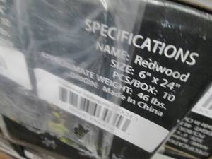 lot 212 image: 11 Cases MS Redwood Mahogany 6 in. ...
