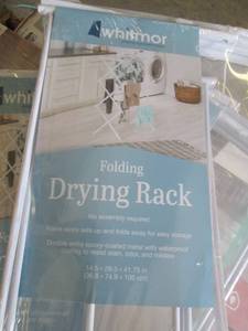 lot 266 image: Whitmor Folding Drying Rack open pk...