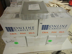 lot 539 image: ONLINE LABELS TRUE GRAY LABELSSHEETS, 3 X .625 - BULK CASES