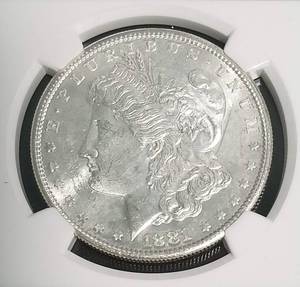 lot 03 image: 1881-S MORGAN SILVER DOLLAR MS63 NGC