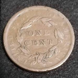 lot 04 image: 1839 US MATRON HEAD LARGE CENT