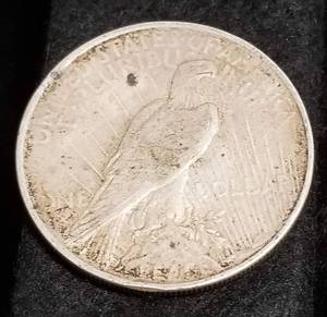 lot 19 image: 1927-D PEACE SILVER DOLLAR