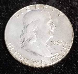 lot 21 image: 1962 FRANKLIN HALF DOLLAR