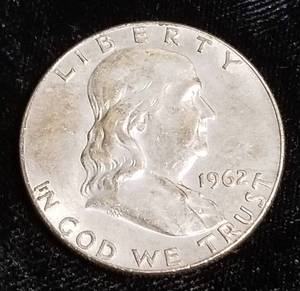 lot 28 image: 1962-D FRANKLIN HALF DOLLAR