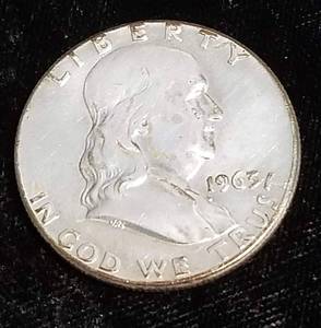 lot 30 image: 1963 FRANKLIN HALF DOLLAR