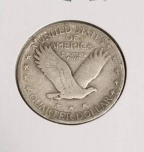 lot 33 image: 1925 STANDING LIBERTY SILVER QUARTER