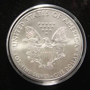 lot 27-A image: 2020 AMERICAN SILVER EAGLE 1 TROY OZ. .999 FINE SILVER IN AIRTITE