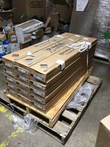lot 6 image: LOT OF 33CS ARMSTRONG American Home Hickory Greige Twist 6.5 in. x 48 in. Glue Down Luxury Vinyl Plank (34.66 sq. ft.  case)