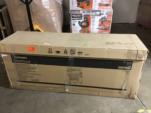 lot 20 image: Husky 61 in. W x 15.8 in. D 4-Drawer Tool Chest with Power Strip in Black