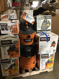 lot 22 image: WHOLESALE LOT OF RIGID,STINGER VACCUMS OF DIFFERENT SIZES & CONDITIONS