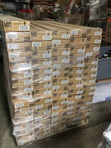 lot 21 image: LOT OF 75CS OF 50 in. L - 144 in. L Telescoping Double Curtain Rod Kit in Oil Rubbed Bronze with New Rod Conversion Kit