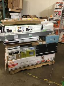 lot 18 image: MIXED PALLET OF ASSORTED MAILBOXES & SHELVES OF DIFFERENT SIZES & CONDITIONS