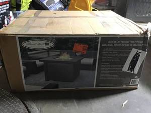 lot 34 image: PLEASANT HEARTH Huxley 38 in. Lattice Gas Fire Pit Table