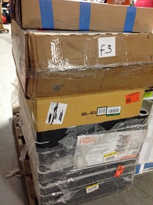 lot 46 image: Pallet whit HDX storage shelving and  Multi-Purpose Cabinets online customers returns