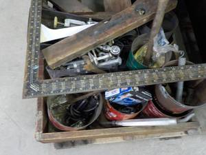 lot 45 image: Wood drawer with all contents...