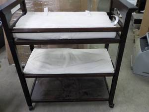 lot 49 image: Graco baby dressing shelf unit on w...