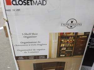 lot 107 image: Closet maid 3 Shelf Shoe Organizer ...
