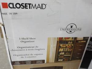 lot 108 image: Closet maid 3 Shelf Shoe Organizer ...
