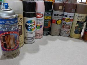lot 140 image: Lot of Paint and spray paint- all p...