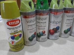 lot 141 image: Valspar Spray Paint- most unused...