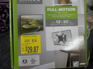 lot 227 image: Sanus full motion TV Wall Mount...