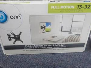 lot 228 image: Onn. Full Motion TV Wall Mount...