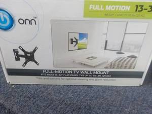 lot 229 image: Onn. Full Motion TV Wall Mount...