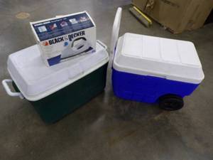 lot 25 image: Pair of Coolers and Steamer