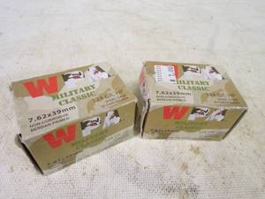 lot 32 image: 2 Boxes of 7.62 x 39mm Ammunition total 40 Cartridges