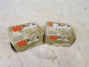 lot 33 image: 2 Boxes of 7.62 x 39mm Ammunition total 40 Cartridges