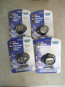 lot 85 image: 4 Power Zone 3 in LED Head Lamps