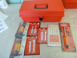 lot 105 image: Toolbox with Tools
