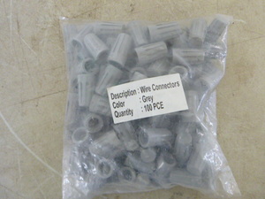 lot 128 image: Bag of Gray Wire Connectors