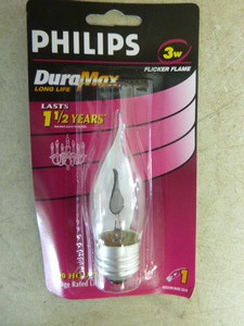 lot 164 image: 2 Cases of Philips DuraMax Flicker Flame Light Bulbs
