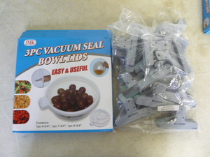 lot 174 image: Vacuum Seal Bowl Lids and Bag Clips