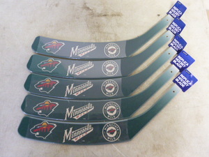 lot 190 image: 5 Minnesota Wild Replica Hockey Blades