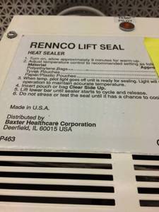 lot 23 image: Rennco Industrial Packaging Lift Seal Heat Sealer 18 Model LS18-120  Heats Up Quickly - Great Working Condition