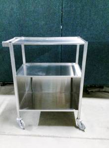 lot 38 image: Stainless Steel Partially Enclosed Cart - Excellent Condition