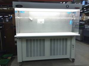 lot 65 image: WOW MSRP $12,000 NUAIRE NU 301-630 Horizontal Laminar Flow FumeBio Safety Hood FOR Microscopes, Pipetting, Compounding Sterile Drug Preparations, IV Admixture, Electronic testing, Manufacturing, or Inspections EXCELLENT WORKING CONDITION