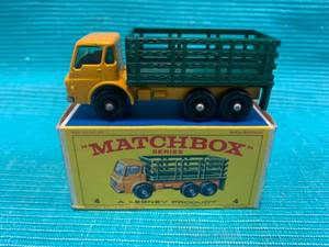 lot 2 image: Vintage Lesney Matchbox w Box #4 Stake Truck