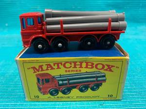 lot 7 image: Vintage Lesney Matchbox w Box #10 Pipe Truck