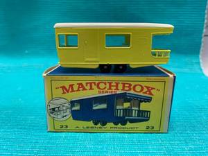 lot 15 image: Vintage Lesney Matchbox w Box #23 Trailer Caravan