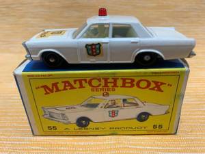 lot 34 image: Vintage Lesney Matchbox w Box #55 Police Car