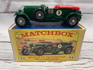 lot 57 image: Lesney Matchbox Models of Yesteryear Y5 1929 4 12 Litre Blower Bentley