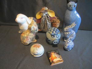 lot 386 image: Cat, Rabbits, Pigs