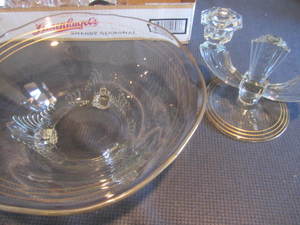 lot 411 image: Candelabra, Console Bowl