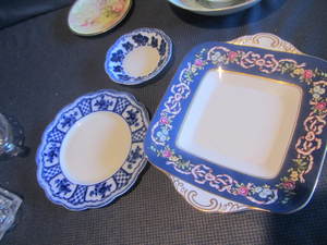 lot 415 image: Flow Blue Dishes